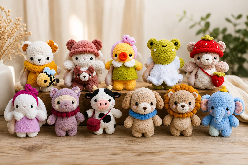 11-in-1 Crochet Bear Pattern Bundle – Amigurumi Teddy Bear PDF Patterns