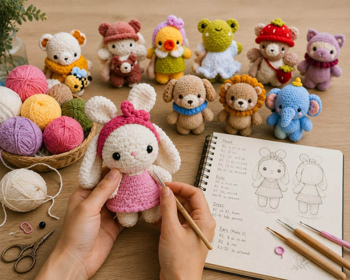 11-in-1 Crochet Bear Pattern Bundle – Amigurumi Teddy Bear PDF Patterns