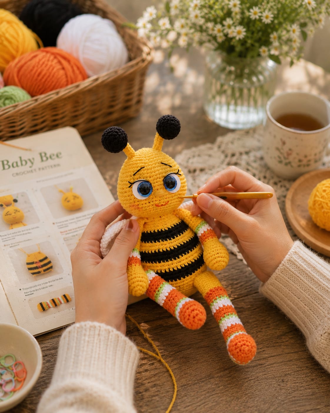 Bee Crochet Pattern – Cute Amigurumi Bee PDF Crochet Pattern