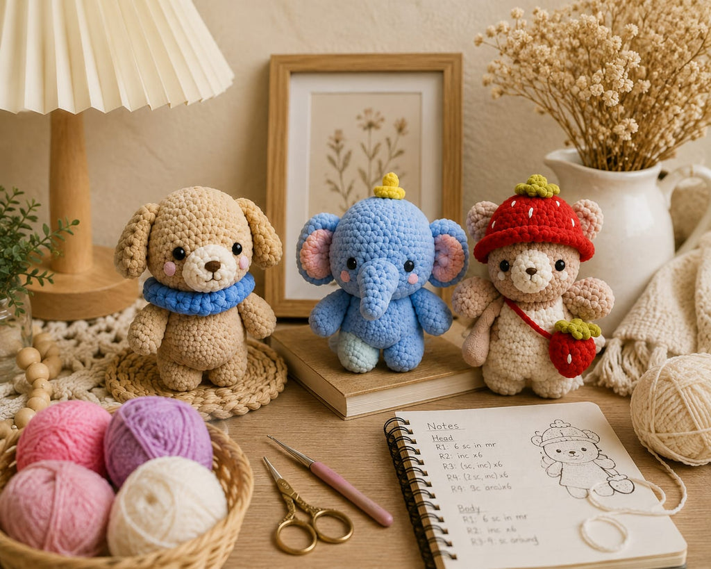 11-in-1 Crochet Bear Pattern Bundle – Amigurumi Teddy Bear PDF Patterns